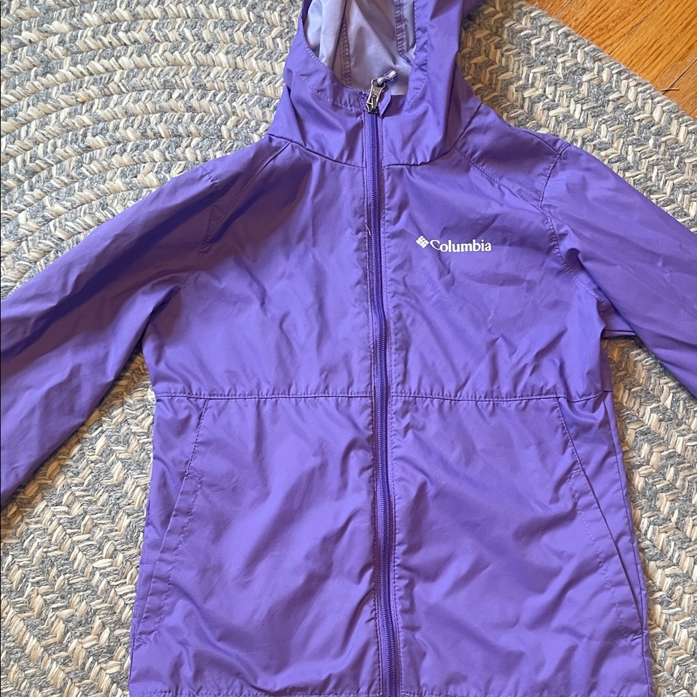 Columbia Kids Purple Raincoat - Size Small (7/8)